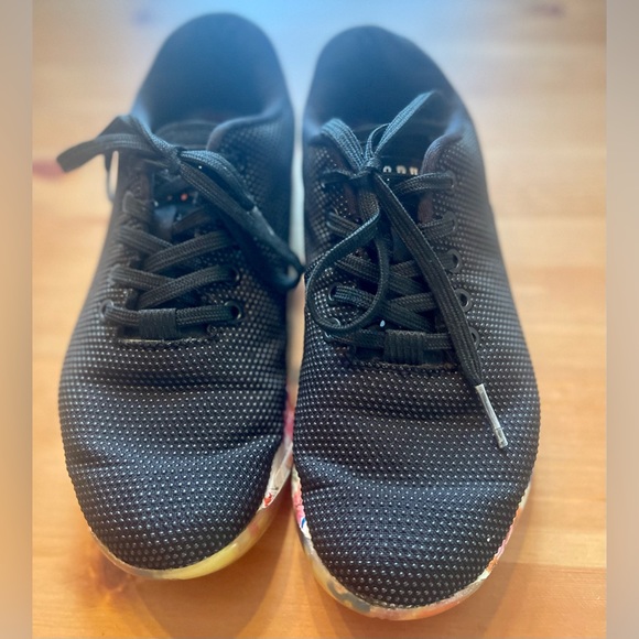 No Bull Gym Sneakers Daisy Trainer Low Top Floral Black Shoes Women's Sz 8 - Picture 3 of 9